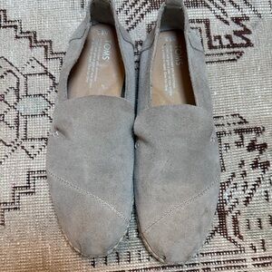 Toms Classic Gray Suede Slip-Ons